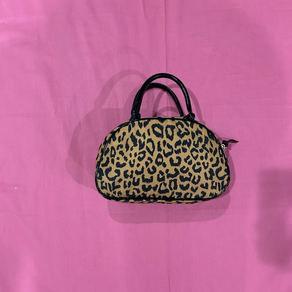 Betsey Johnson Betseyville Y2K Leopard Print Mini Bowler Handbag - Picture 3 of 5